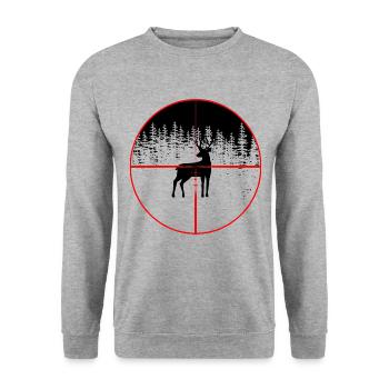 Hunting Hunter - Unisex Sweatshirt - salt & pepper - Front - Alina (178cm) & Michal (187cm)