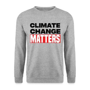Climate Change Matters - Unisex Sweatshirt - salt & pepper - Front - Alina (178cm) & Michal (187cm)