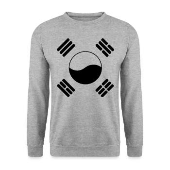 Corée du Sud - Sweat-shirt Unisexe - gris chiné - Devant - Alina (178cm) & Michal (187cm)