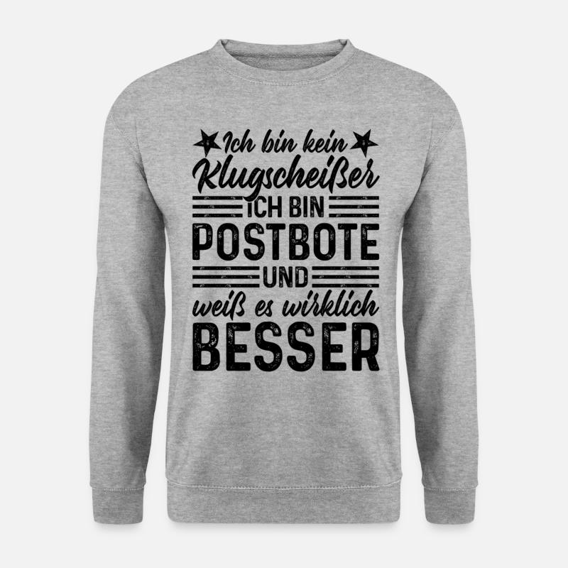 Postbote - Unisex Pullover - Weißgrau meliert