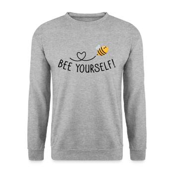 Bee yourself - Unisex Sweatshirt - salt & pepper - Front - Alina (178cm) & Michal (187cm)