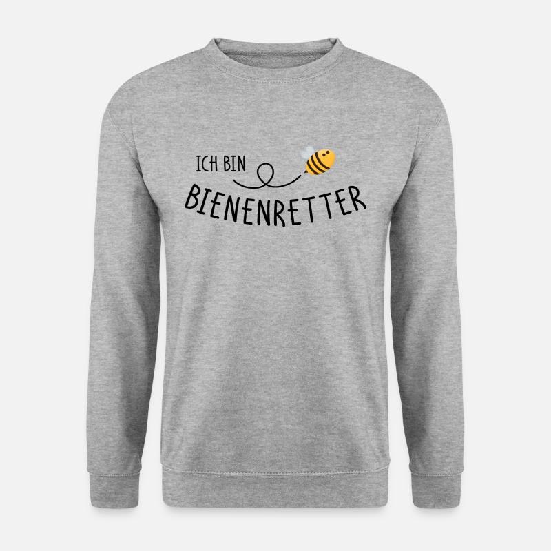 Ich bin Bienenretter - Unisex Pullover - Weißgrau meliert