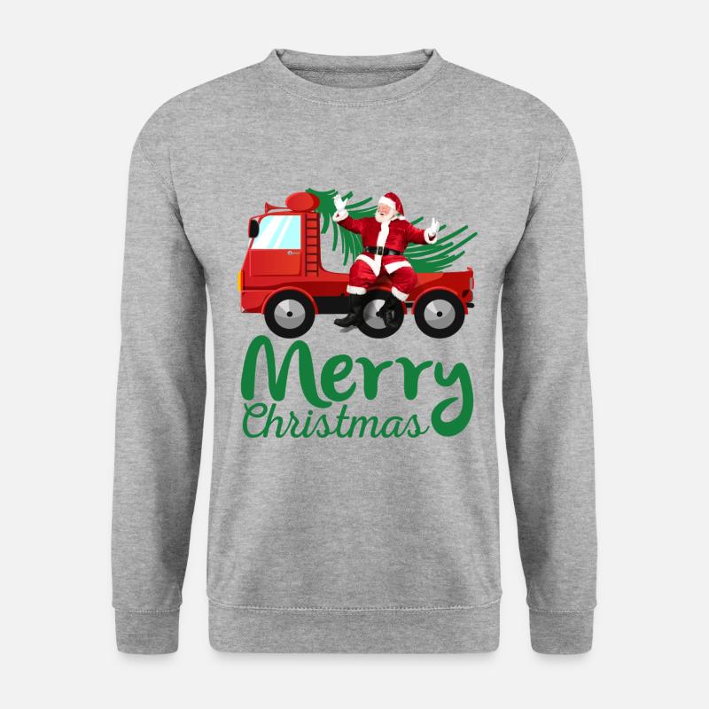 SADDY WEIHNACHTSTRUCK - Unisex Pullover - Weißgrau meliert