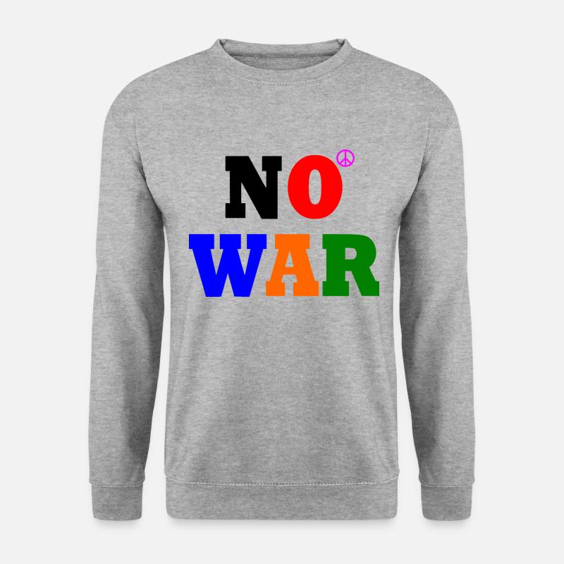 No war - Unisex Pullover - Weißgrau meliert