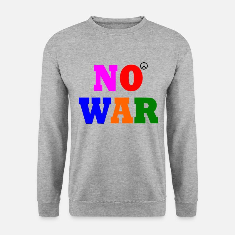 No war - Unisex Pullover - Weißgrau meliert