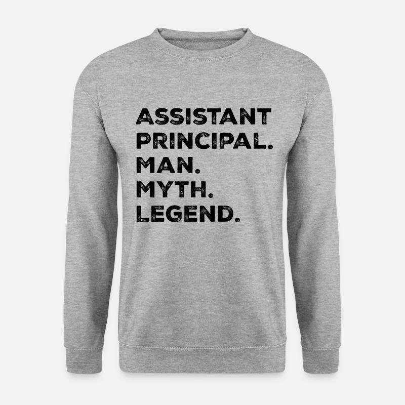 Leitender Assistent Mann Mythos Legende - Unisex Pullover - Weißgrau meliert