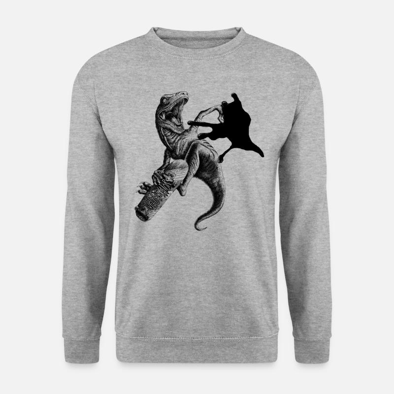 Velociskator schwarz - Unisex Pullover - Weißgrau meliert