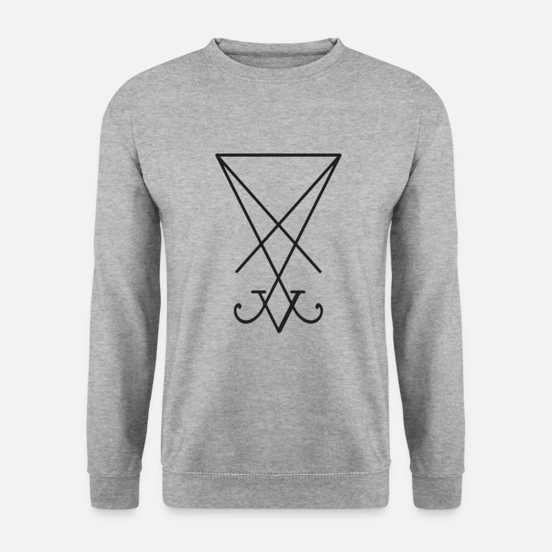 Luzifer Sigil - Unisex Pullover - Weißgrau meliert