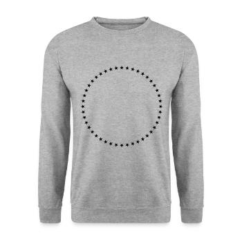 Étoile cercle géométrie - Sweat-shirt Unisexe - gris chiné - Devant - Alina (178cm) & Michal (187cm)