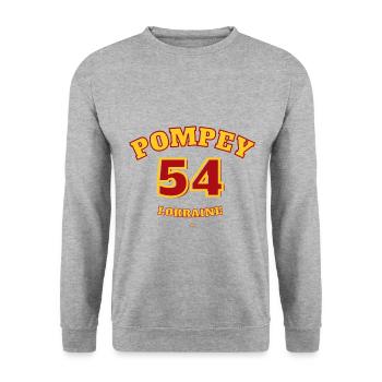 Pompey 54 - Sweat-shirt Unisexe - gris chiné - Devant - Alina (178cm) & Michal (187cm)
