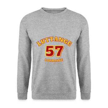Luttange 57 - Sweat-shirt Unisexe - gris chiné - Devant - Alina (178cm) & Michal (187cm)