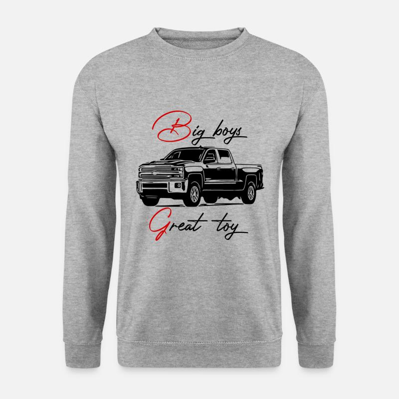 pick-up,offroader,geländewagen,jeep,transporter - Unisex Pullover - Weißgrau meliert