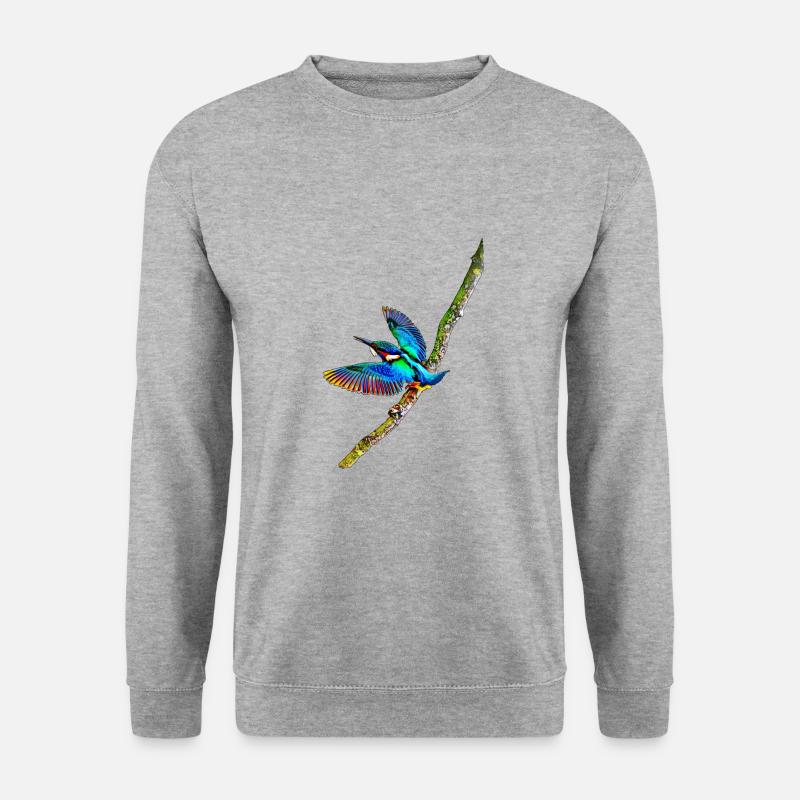 eisvogel - Unisex Pullover - Weißgrau meliert