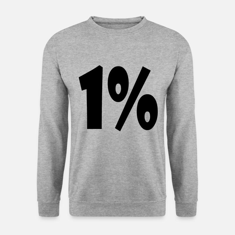 1 - Unisex Pullover - Weißgrau meliert
