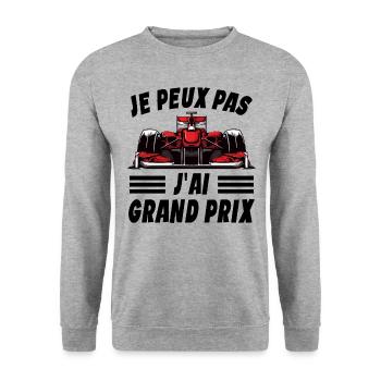 Je Peux Pas J'ai Grand Prix - Sweat-shirt Unisexe - gris chiné - Devant - Alina (178cm) & Michal (187cm)
