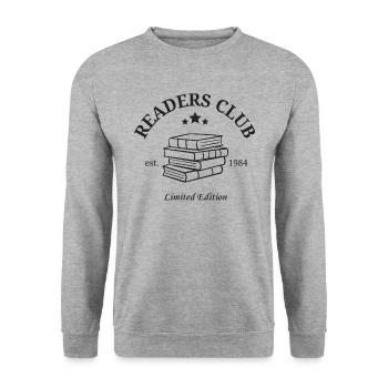 Readers Club Est 1984 Limited Edition Vintage - Unisex Sweatshirt - salt & pepper - Front - Alina (178cm) & Michal (187cm)