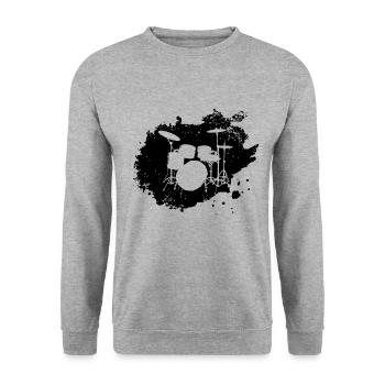 batterie splat - Sweat-shirt Unisexe - gris chiné - Devant - Alina (178cm) & Michal (187cm)