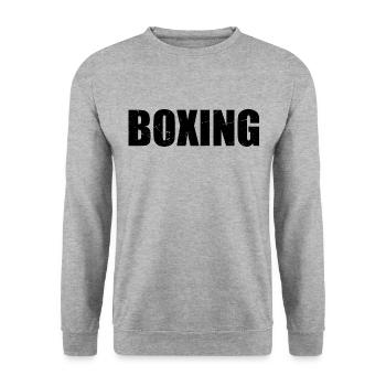 Boxing - Unisex Sweatshirt - salt & pepper - Front - Alina (178cm) & Michal (187cm)