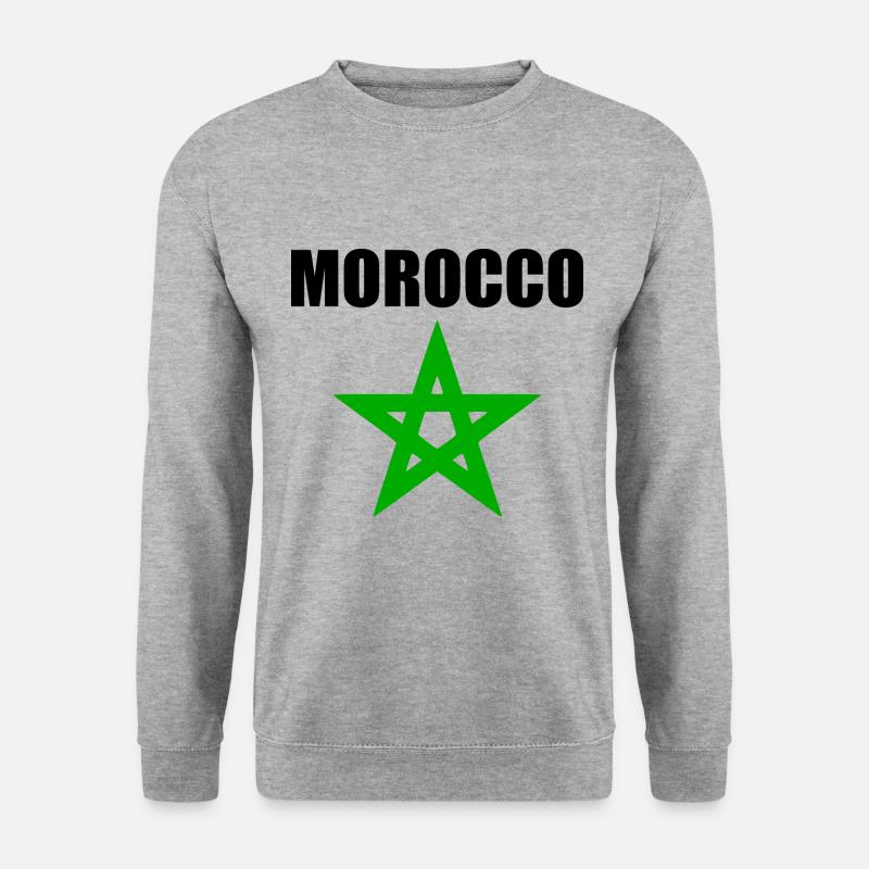 Marokko - Unisex Pullover - Weißgrau meliert