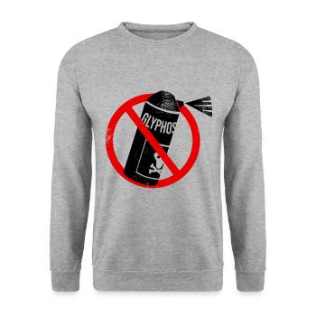 Stop Glyphosat - Unisex Pullover - Weißgrau meliert - Vorne - Alina (178cm) & Michal (187cm)