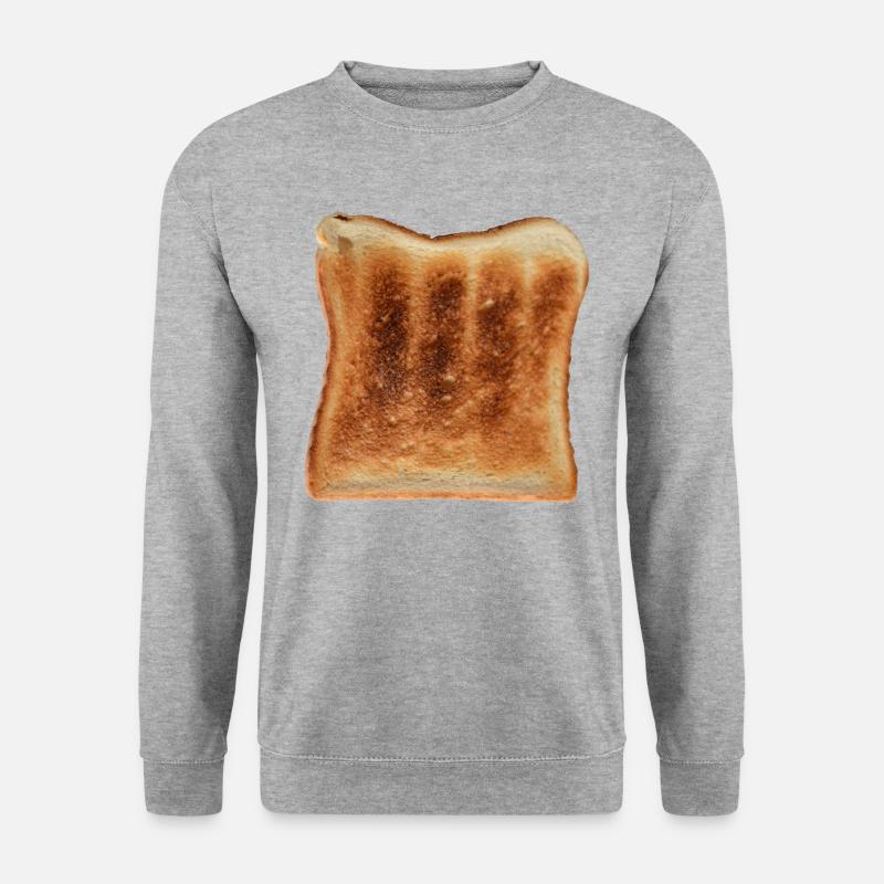 Toast - Einfach geröstetes Weißbrot - Unisex Pullover - Weißgrau meliert