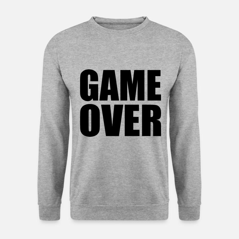 Game over - Unisex Pullover - Weißgrau meliert