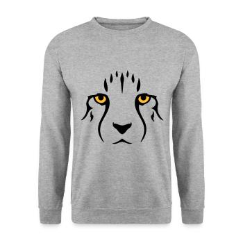 Jeune guépard - Sweat-shirt Unisexe - gris chiné - Devant - Alina (178cm) & Michal (187cm)