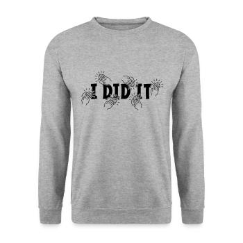 i did it. Congratulations, passed and diploma - Unisex Sweatshirt - salt & pepper - Front - Alina (178cm) & Michal (187cm)