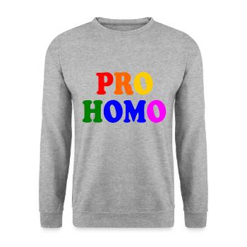 Pro homo - Unisex Sweatshirt - salt & pepper - Front - Alina (178cm) & Michal (187cm)