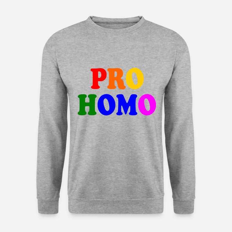Pro homo - Unisex Pullover - Weißgrau meliert