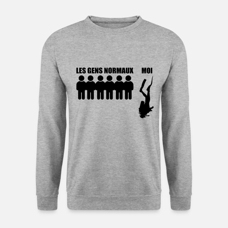 Tauchen | Taucher-Geschenk - Unisex Pullover - Weißgrau meliert