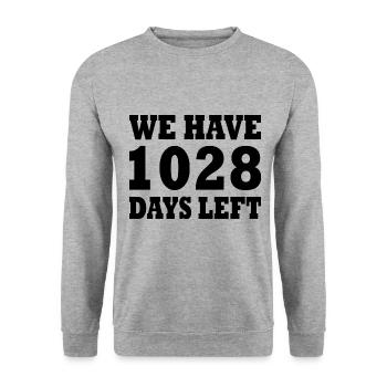 we have 1028 days left - Sweat-shirt Unisexe - gris chiné - Devant - Alina (178cm) & Michal (187cm)