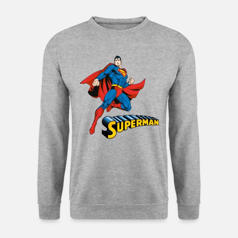 Superman Move Pose - Unisex Pullover - Weißgrau meliert
