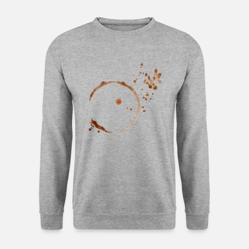 Kaffeefleck 4 - Unisex Pullover - Weißgrau meliert