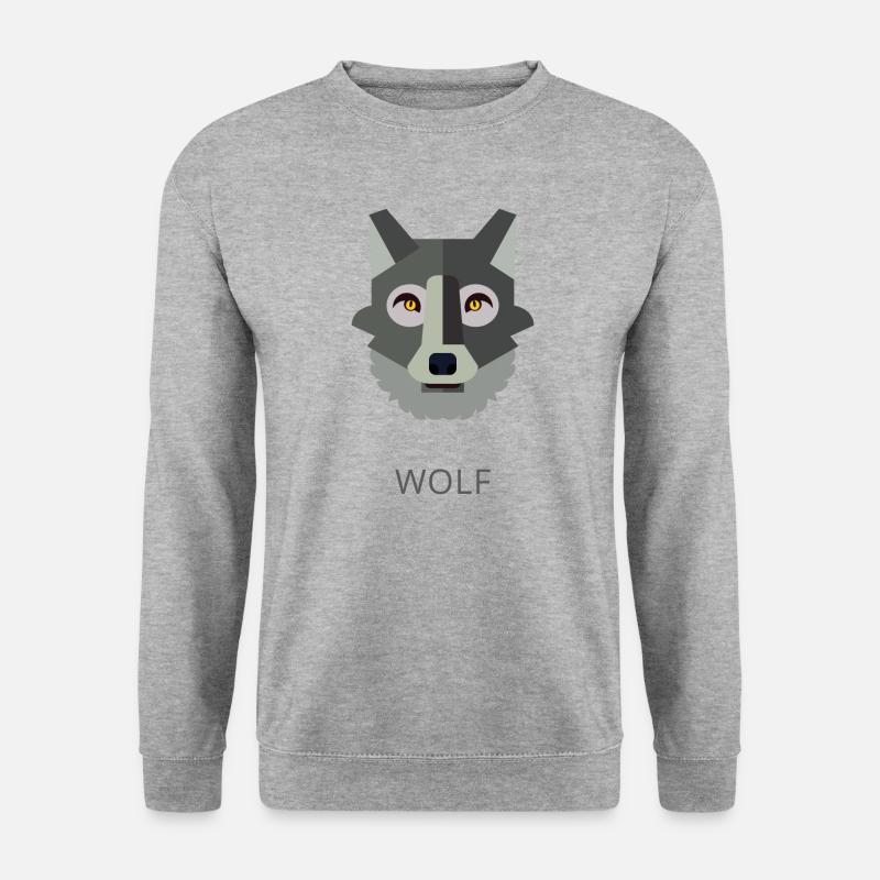 Wolf text gray - Unisex Sweatshirt - salt & pepper