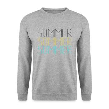 Summer summer summer gift - Unisex Sweatshirt - salt & pepper - Front - Alina (178cm) & Michal (187cm)