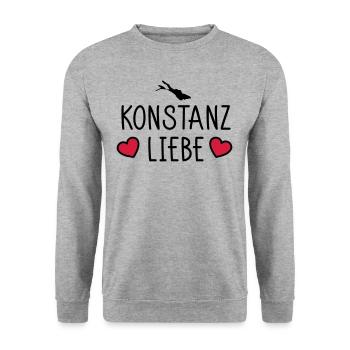 Konstanz Liebe - Unisex Pullover - Weißgrau meliert - Vorne - Alina (178cm) & Michal (187cm)