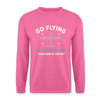Allez voler dans le ciel - Conception d’avions - Sweat-shirt Unisexe - rose - Devant