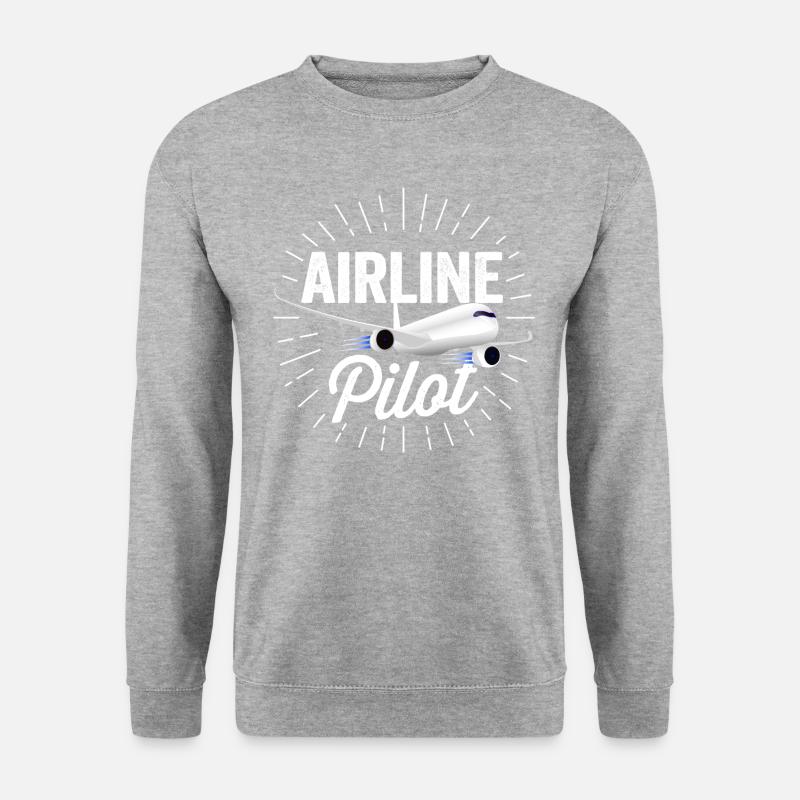 Airline Pilot - Sunbeams Design Gift - Unisex Sweatshirt - salt & pepper