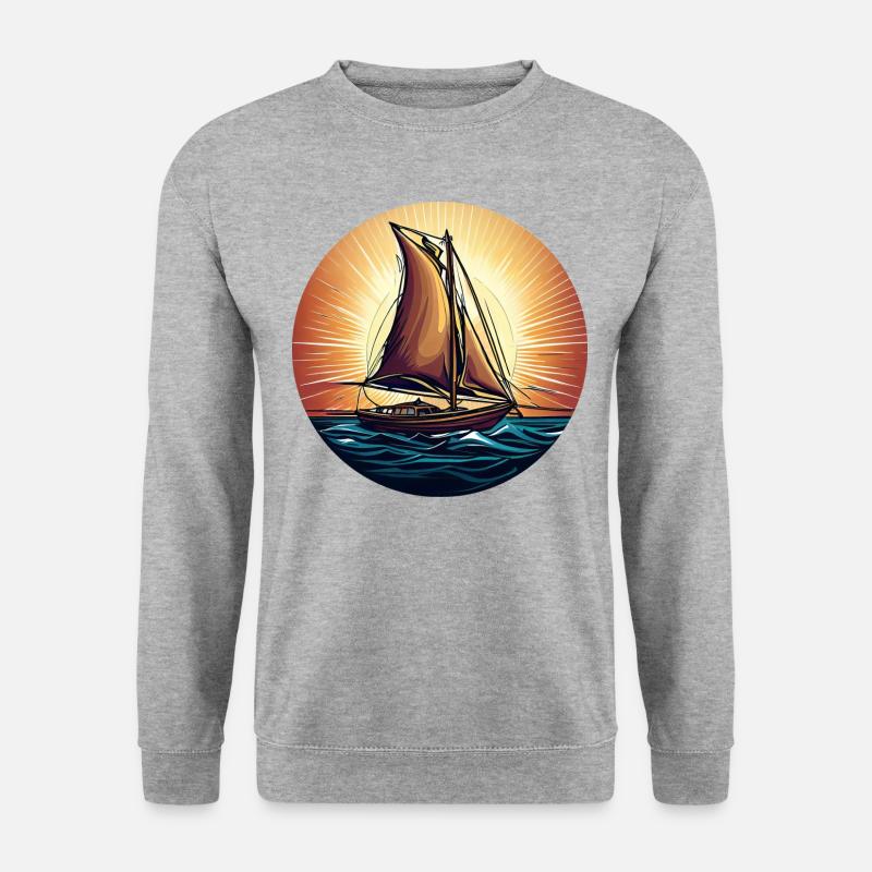 Sailing ship in the sunset - Unisex Sweatshirt - salt & pepper