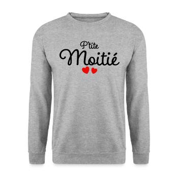 Petite Moitié Humour Surnom Affectueux Femme - Sweat-shirt Unisexe - gris chiné - Devant - Alina (178cm) & Michal (187cm)