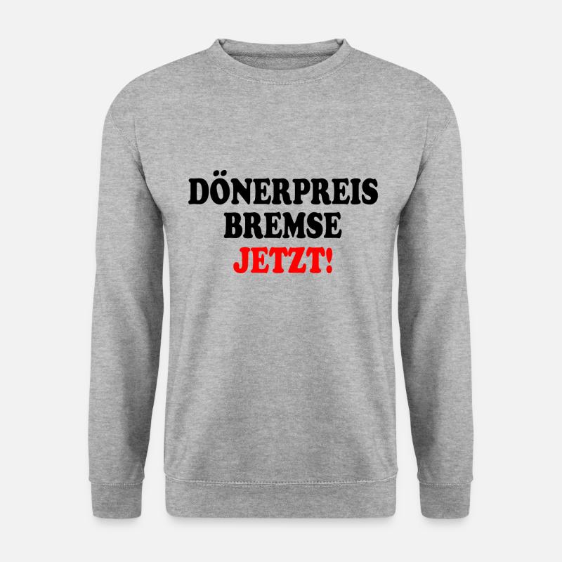 dönerpreisbremse jetzt - Unisex Pullover - Weißgrau meliert