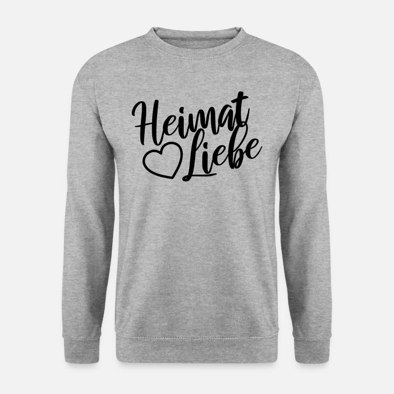Heimatliebe - Unisex Pullover - Weißgrau meliert
