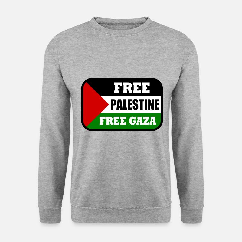 Free palestine - Unisex Pullover - Weißgrau meliert