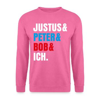Die Drei ??? Justus& Peter& Bob& Ich - Unisex Pullover - Pink - Vorne
