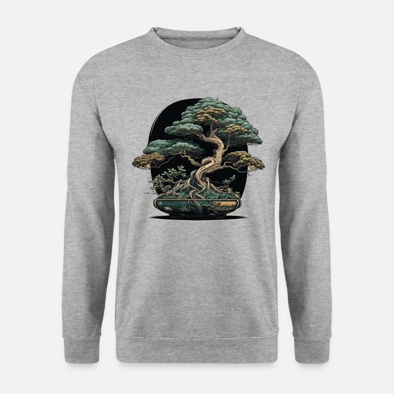 Perfekter Bonsai - Unisex Pullover - Weißgrau meliert