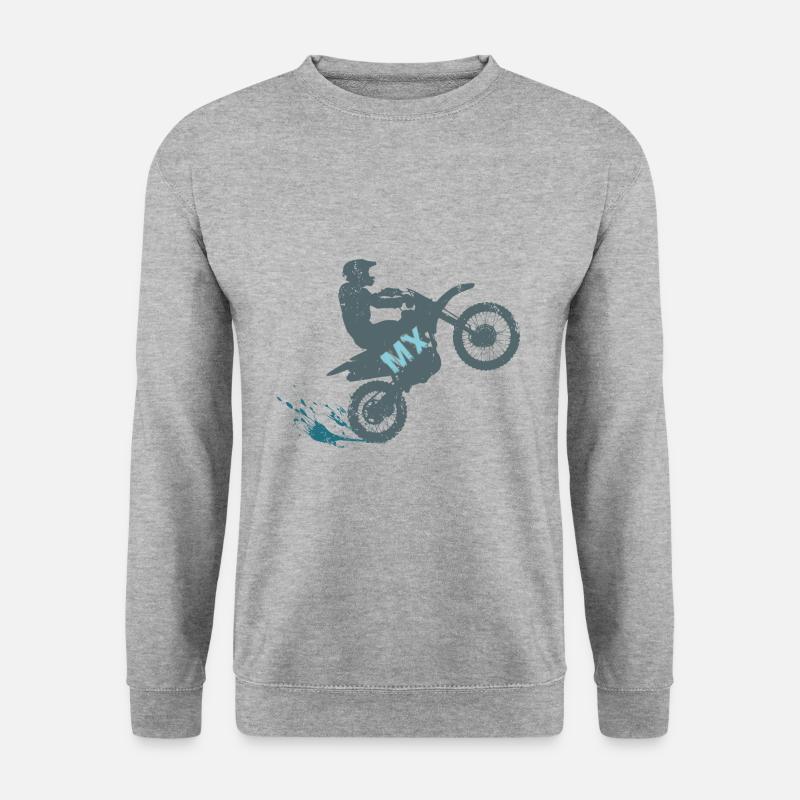 Motocross MX - Unisex Pullover - Weißgrau meliert