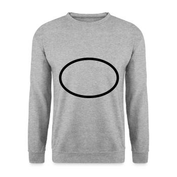 Oval circle geometry - Unisex Sweatshirt - salt & pepper - Front - Alina (178cm) & Michal (187cm)