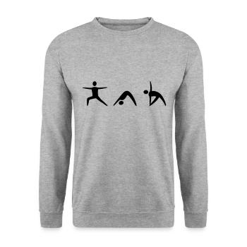Yoga Poses Silhouette - Unisex Sweatshirt - salt & pepper - Front - Alina (178cm) & Michal (187cm)