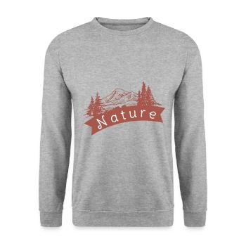 Nature - Sweat-shirt Unisexe - gris chiné - Devant - Alina (178cm) & Michal (187cm)